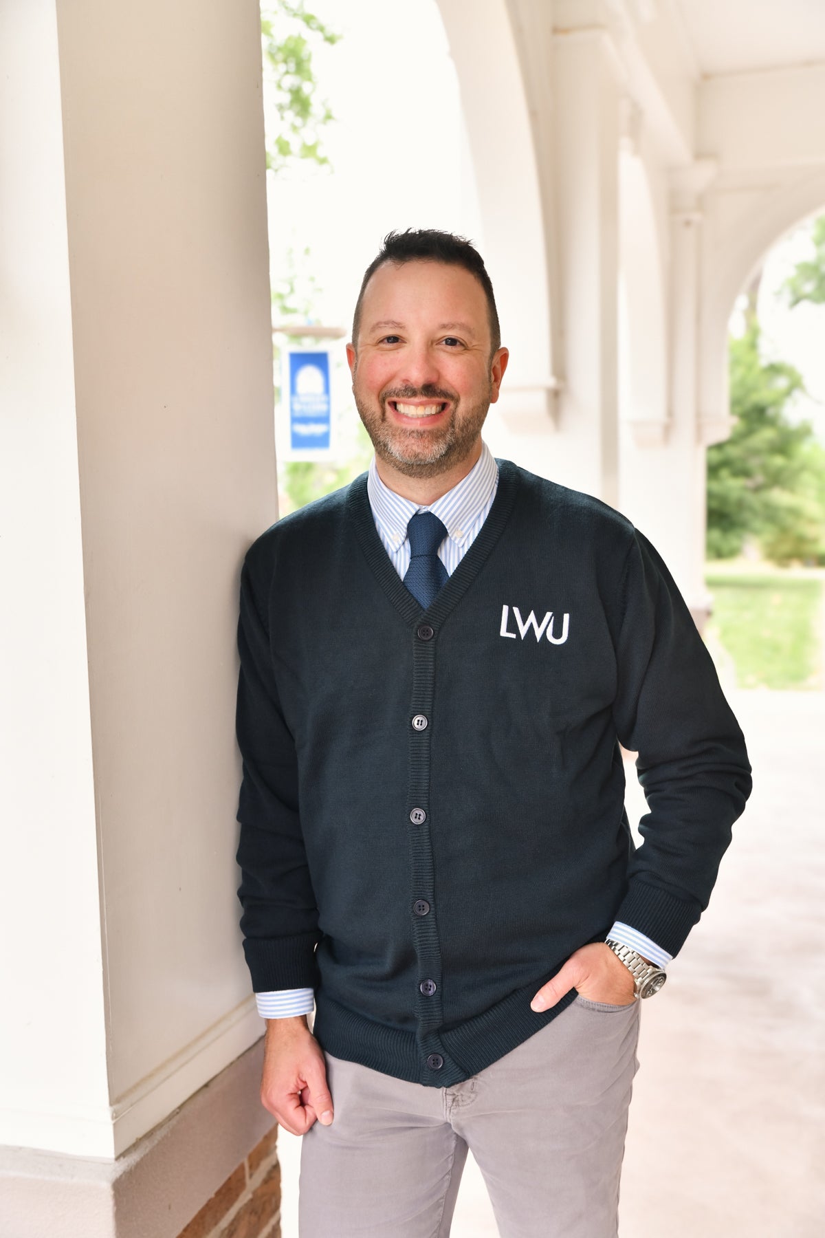 LWU Vintage Men's Cardigan Dark Navy
