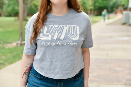 LWU Legacy Crop Tee Vintage Athletic Heather