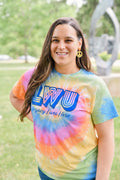 LWU Vintage TieDye Tee - Neon Rainbow