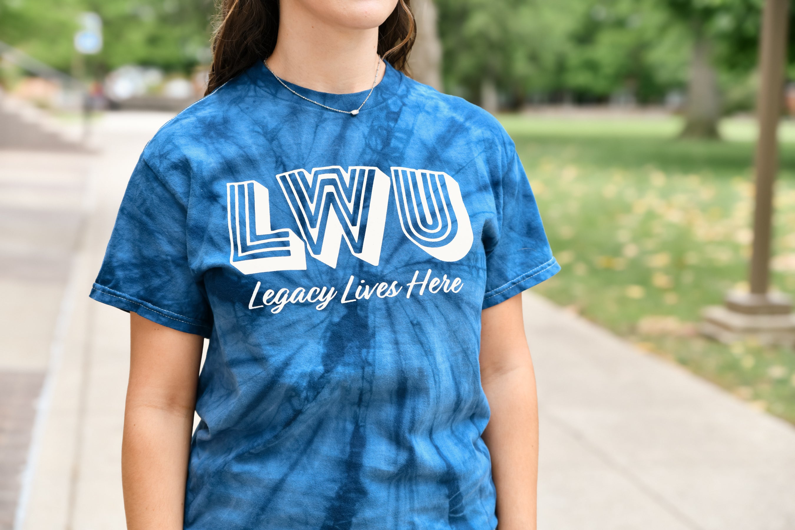 LWU Vintage Tie-Dye Tee - Spider Navy