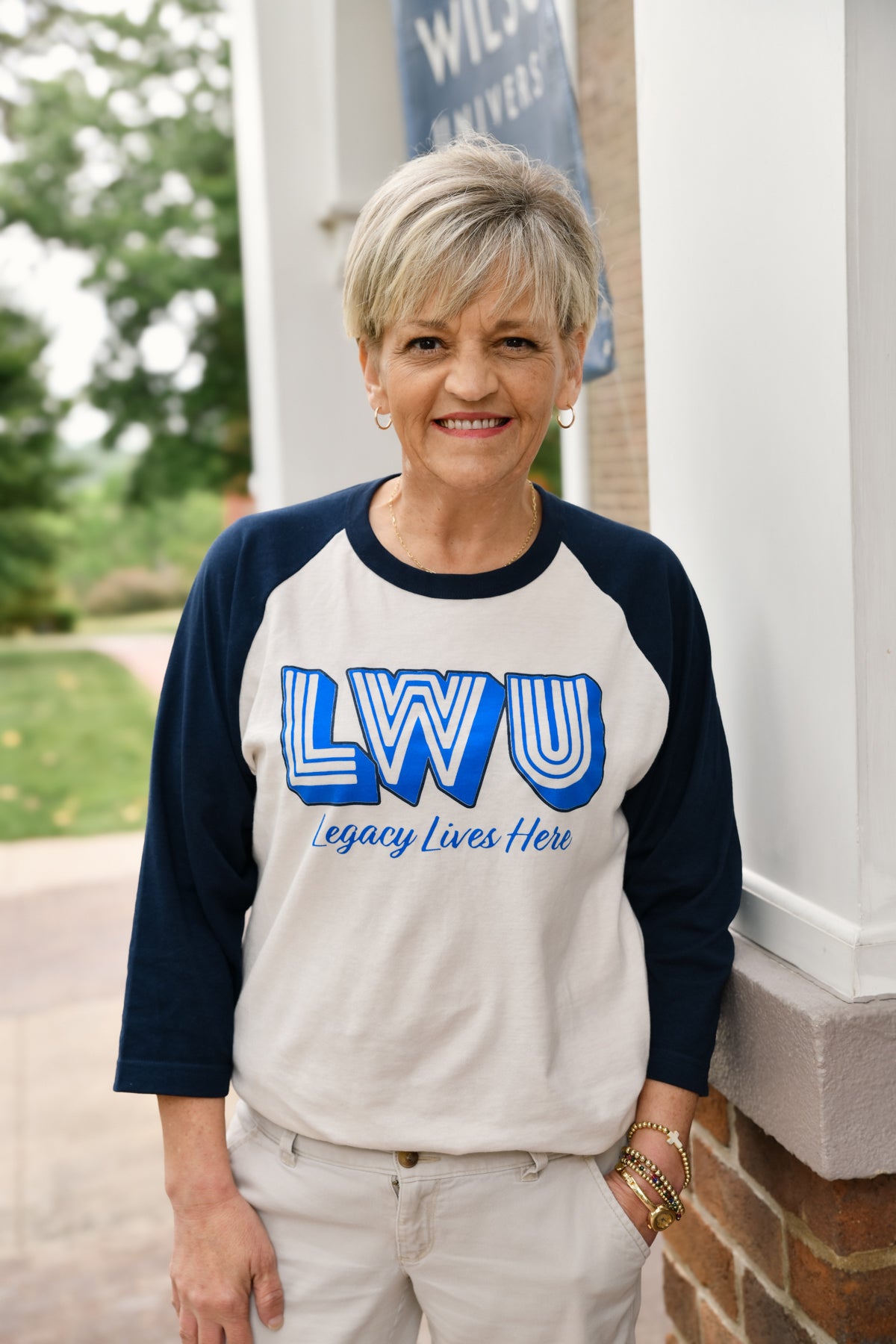 LWU Vintage Baseball Shirt - Vintage White & Navy