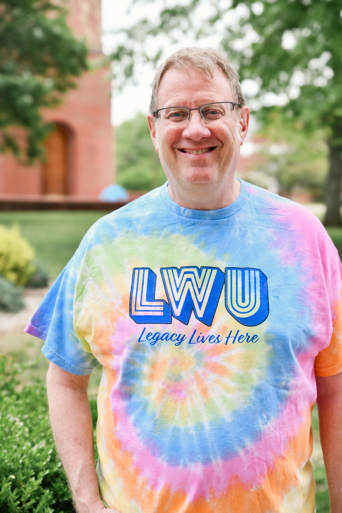 LWU Vintage TieDye Tee - Neon Rainbow